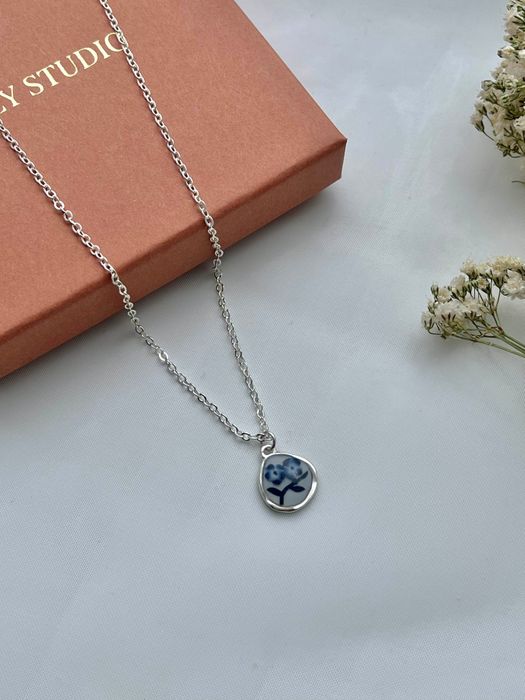 Blue China Necklace No. 1