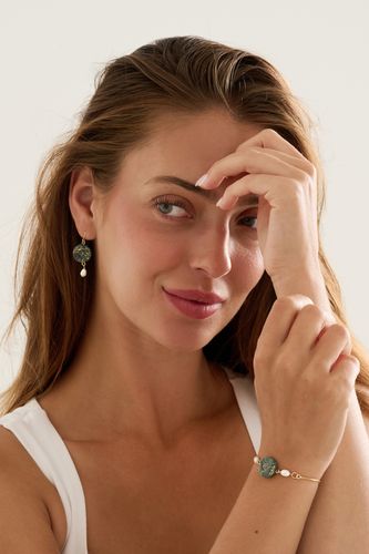 Clay & Pearl Emerald Earrings & Bracelet Bundle