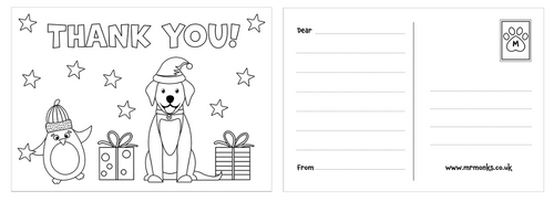 Mr Monks Christmas Thank You Cards