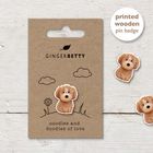 NEW Printed Wooden Pin Badges CDU