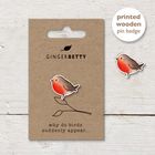 NEW Printed Wooden Pin Badges CDU