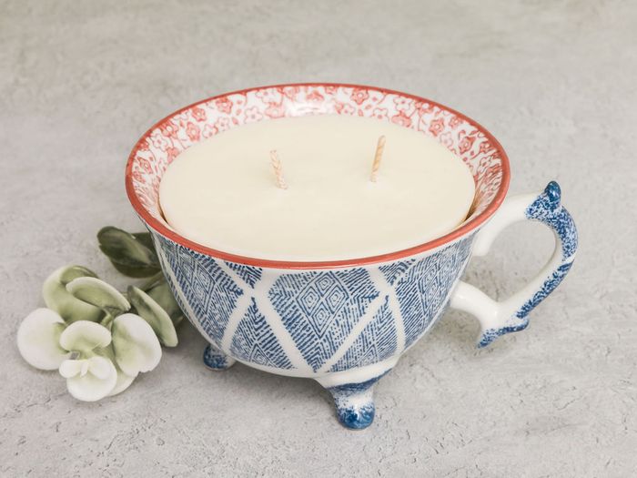 ROSIE - Refillable Ceramic Tea Cup Candle