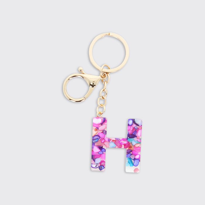 Alphabet Initial Key Ring - With Display