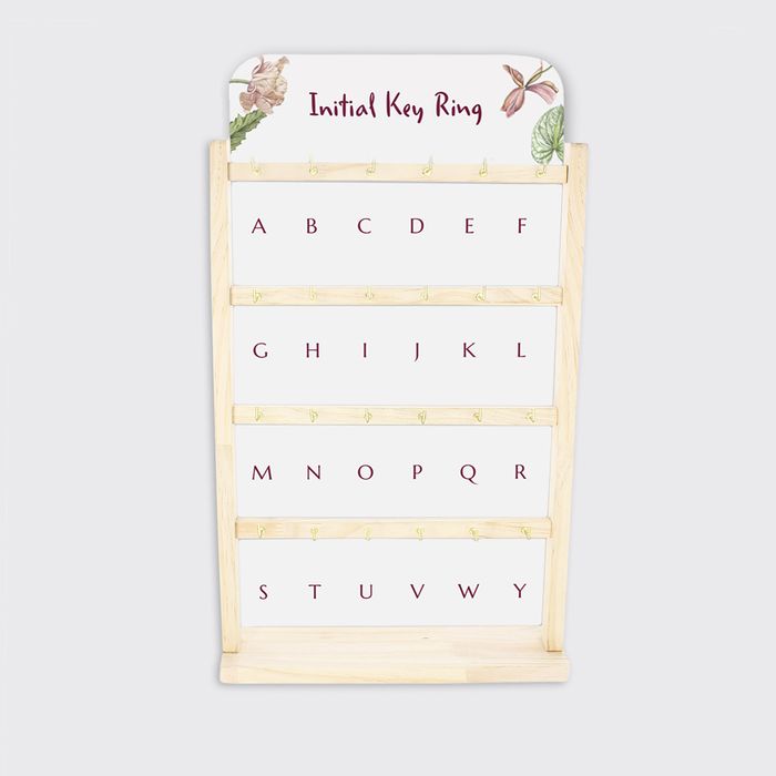 Alphabet Initial Key Ring - With Display