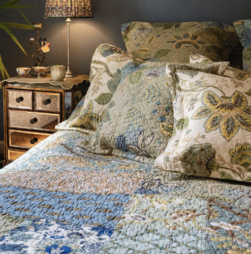 Constance Green/Blue Bedspread