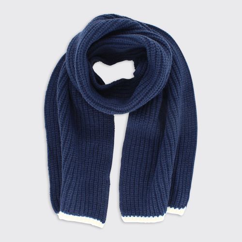 Men's Navy Ribbed Scarf