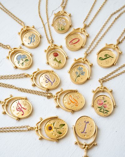 Florla Alphabet Spinner Necklaces