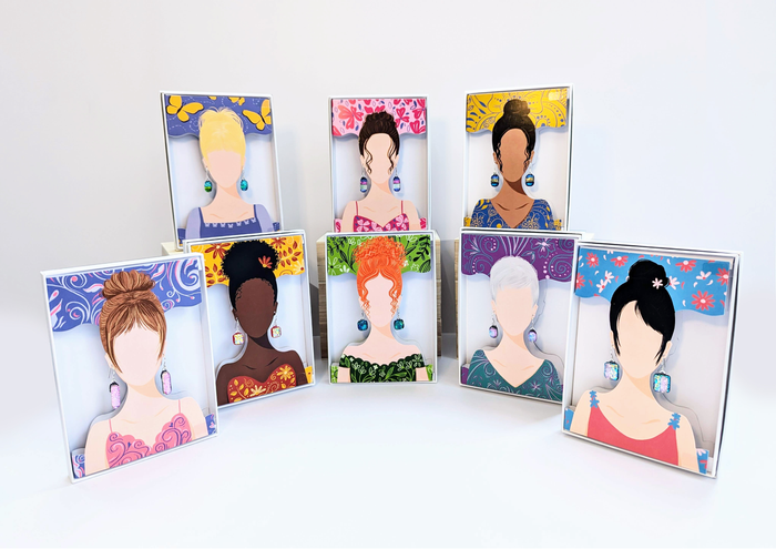 Fused Glass Jewellery Cards - Beauty