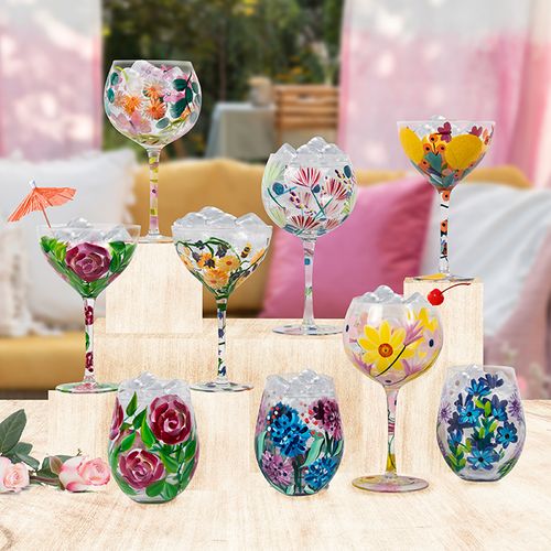 Handpainted Gin Glasses