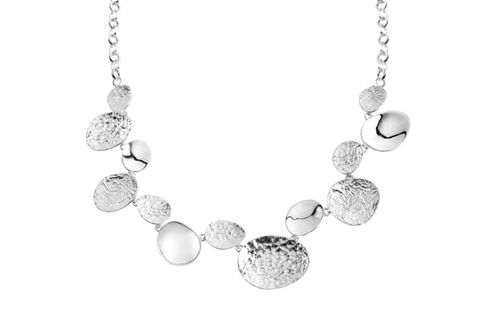 Stepping Stone Silver Necklace