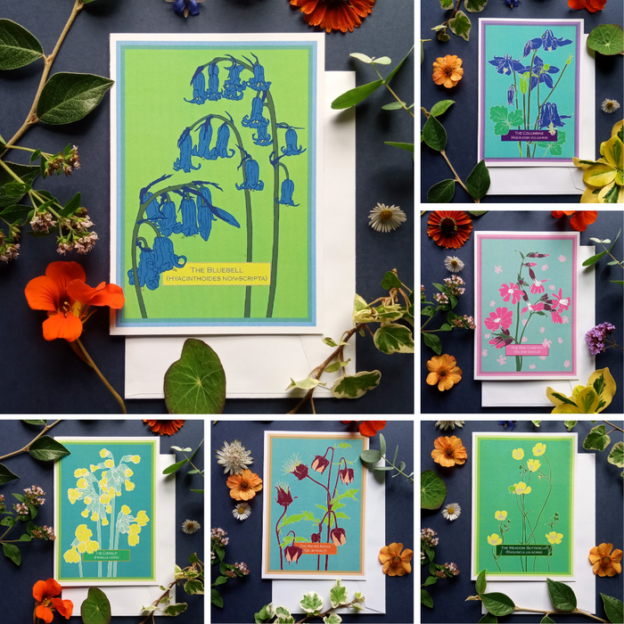 British Wildflower Greetings Card Range