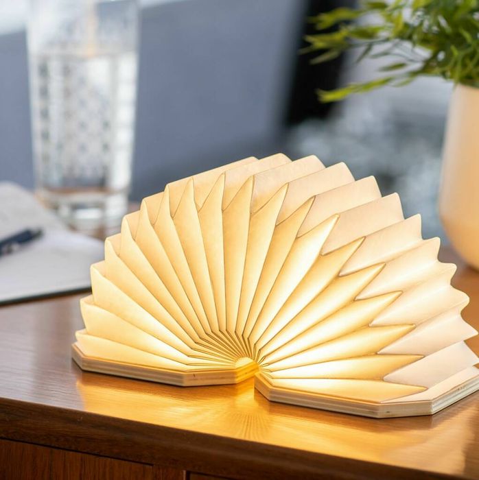 Gingko Smart Accordion Lamp Bamboo