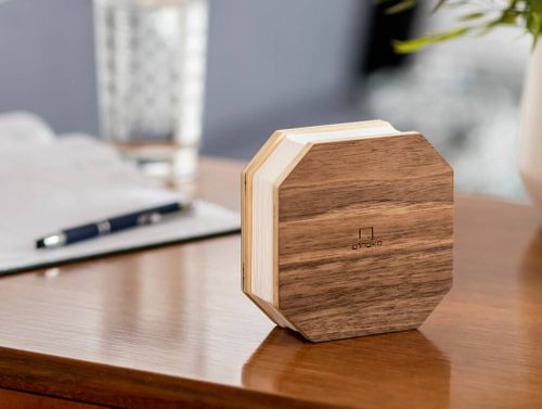 Gingko Smart Accordion Lamp Walnut