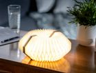 Gingko Smart Accordion Lamp Walnut