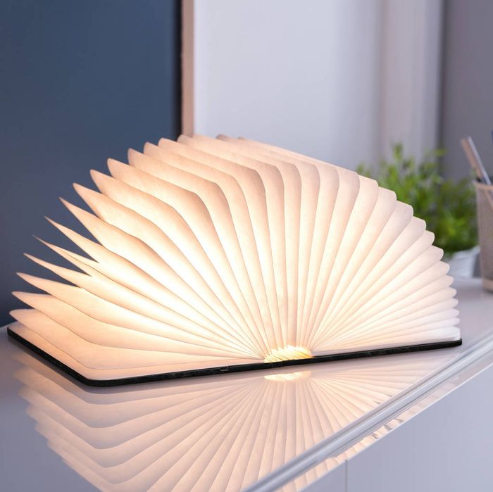 Gingko Smart Book Light Natural Wood