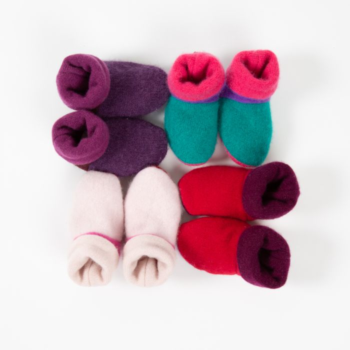 Recycled Cashmere Baby Booties