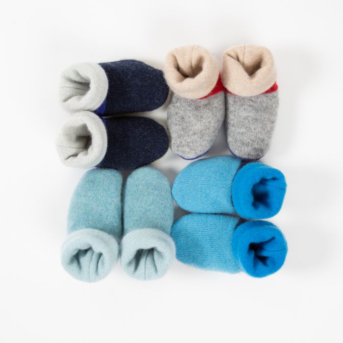 Recycled Cashmere Baby Booties