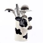 Fresian Cow Utensil Pot
