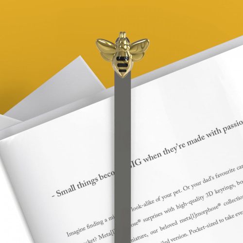 Metalmorphose Black & Gold Bee 3D Bookmark