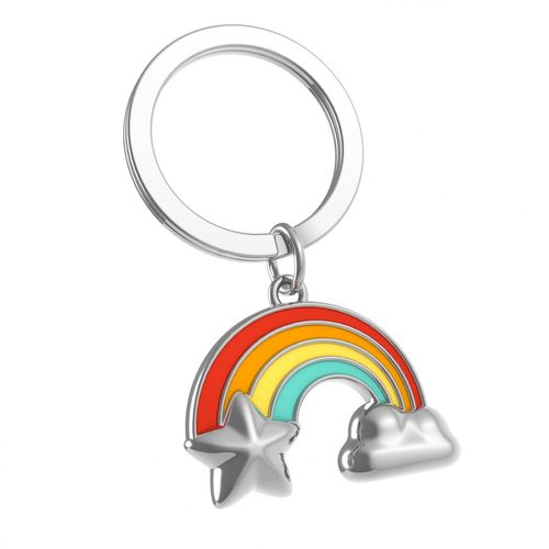 Metalmorphose Multi-Coloured Rainbow with Cloud Keyring