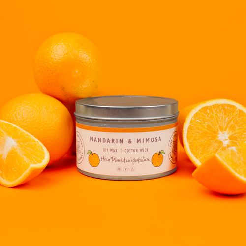 Mandarin & Mimosa Soy Wax Scented Candle