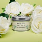 White Rose Soy Wax Scented Candle