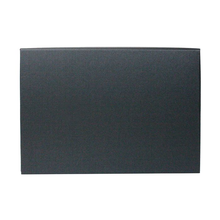 Emartbuy Set of 3 Rigid Gift Box, Textured Black Box with Black Lid & Printed Interior