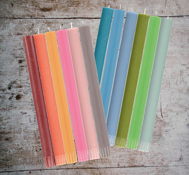 SOLID SETS OF 6 RAINBOW CANDLES
