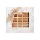 Emartbuy Rigid Luxury Square Shaped Presentation 25 Compartments Truffle Chocolate Gift Box, Pink Marble Print, Window Lid, Removable Inner Partition and Beige Satin Bow