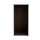 Emartbuy Rigid Luxury Rectangle Presentation Gift Box, Dark Grey Box with Textured Light Grey Lid, Chocolate Brown Interior and Decorative Bow