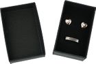Emartbuy Black Cardboard Jewellery Pendant Boxes, Ring Boxes, Gift Box for Anniversaries, Weddings, Birthdays Size - 8 cm x 5 cm x 3 cm