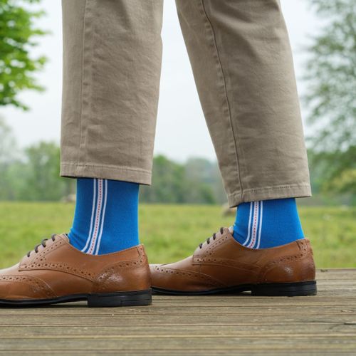 Andover blue men's sock
