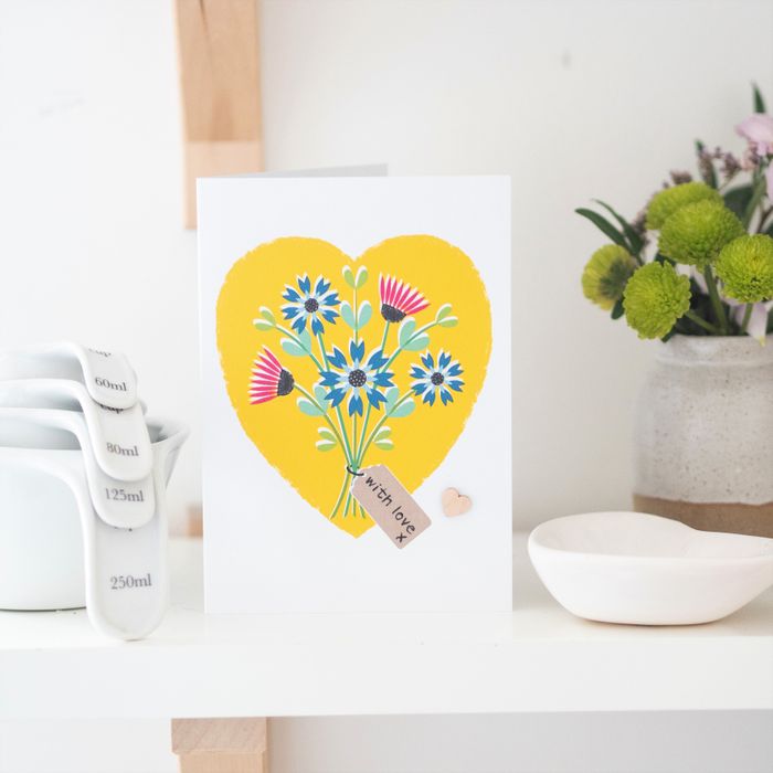With Love Floral Card