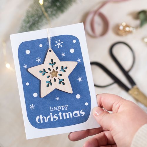 Frosted Star Christmas Card