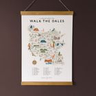 Walk The Dales Illustrated Map Checklist Print