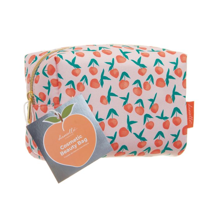 Peach Boxy Make-up Bag - Small