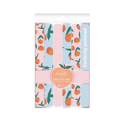 Peach Nail Files- 6 PK