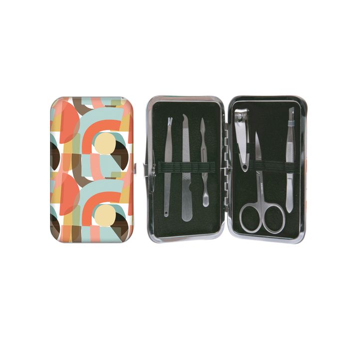 Retro Print Manicure Set - 6 PC