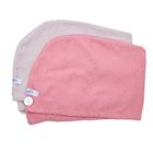 Danielle Turban Hair Towel, Grey & Pink - 2 pack
