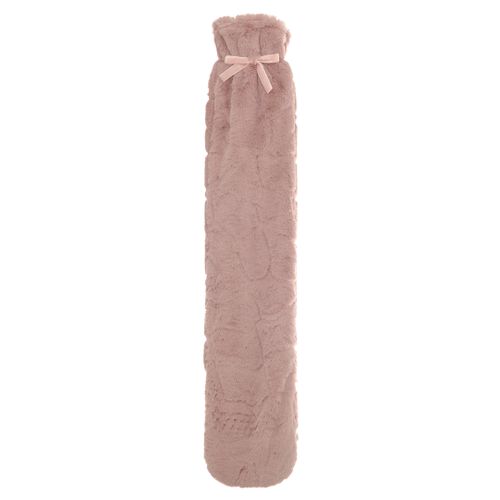 Faux Fur Long Hot Water Bottle - Pink