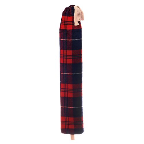 Tartan Long Hot Water Bottle - Red