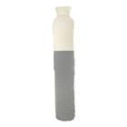 Knit Long Hot Water Bottle - Grey/Cream