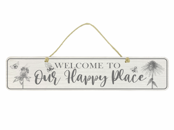 'WELCOME TO OUR HAPPY PLACE' Duraply Sign