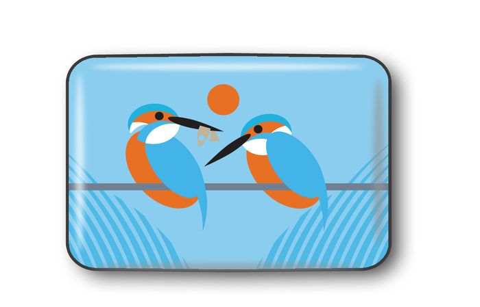 I like birds RFID blocking cards wallets with birds on!  Made from recycled material.