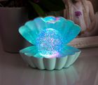 CLAM & SPINNING GLITTER PEARL LED MOOD LAMP