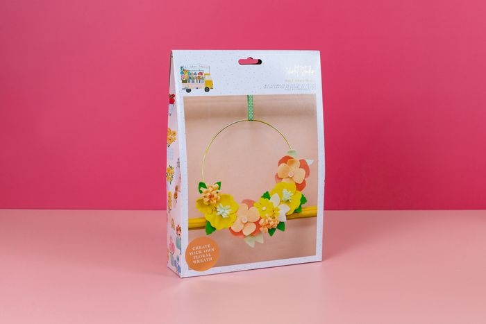 Rainbow Blooms - Felt Wreath Kit