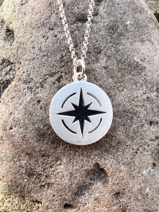 Compass Necklace  - Sterling Silver