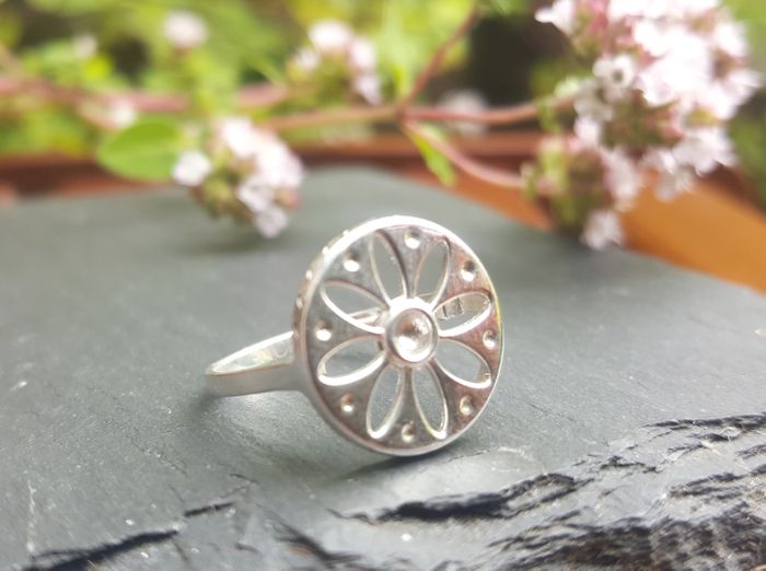 Flower Silver Ring