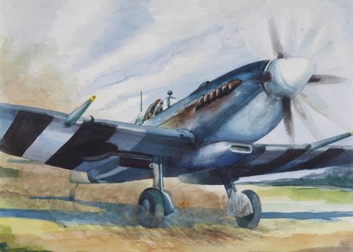 Spitfire greeting card