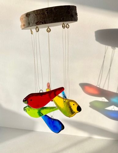 Rainbow Birds Mobile